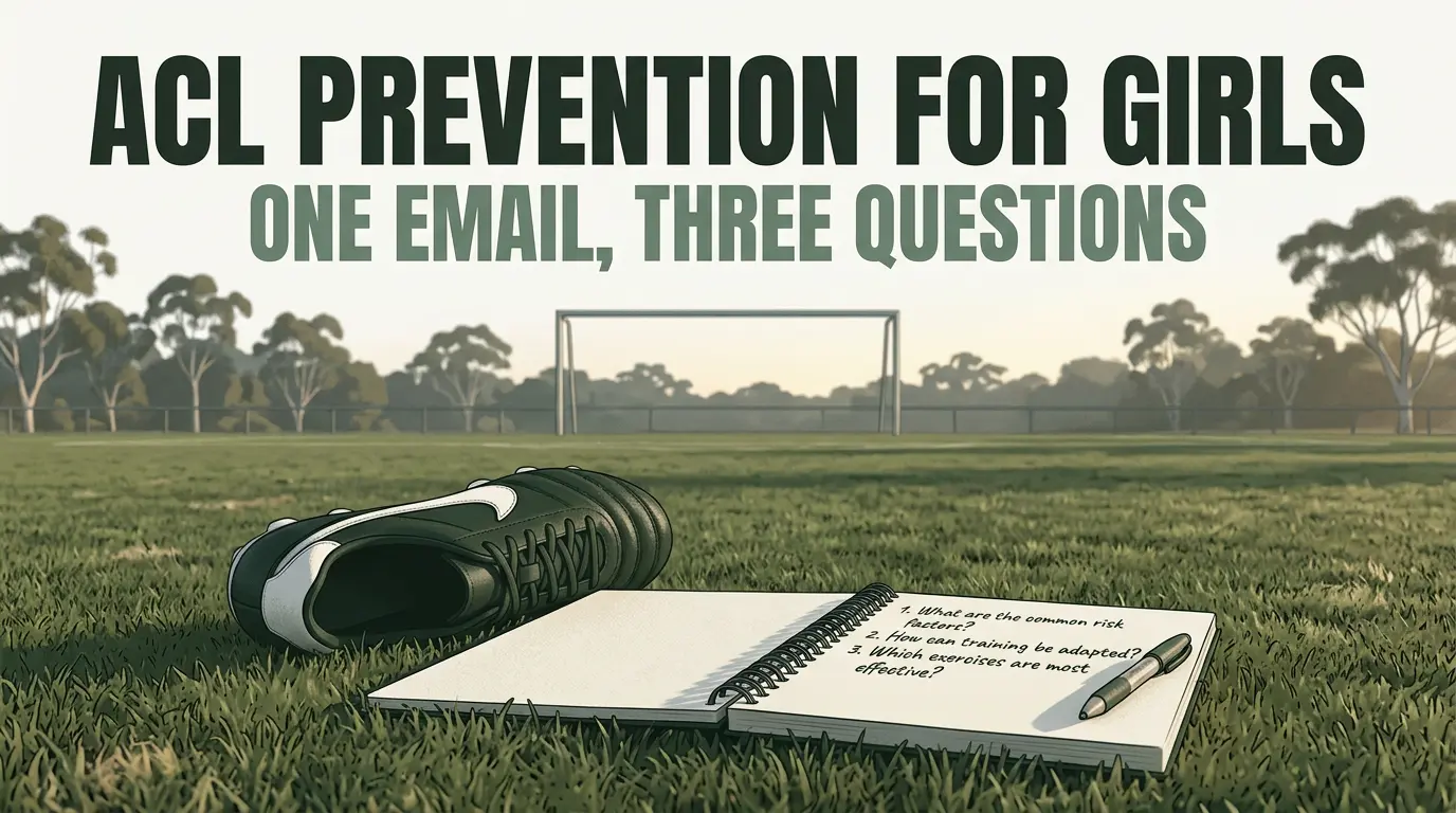 A football boot beside an open notebook with three short questions written on it.