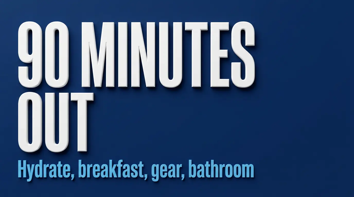 Sports Medicine Australia pre-event eating and hydration timing for a junior football trial.