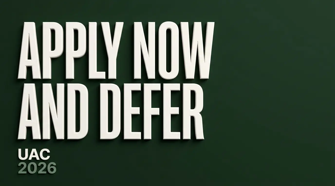 Universities Admissions Centre advice on applying and deferring rather than waiting to apply as a non-school applicant.